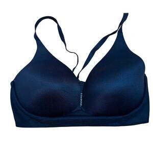 Victoria's Secret Black Lightly Lined Plunge Bra 34DD Wireless V Neck